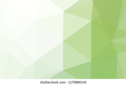 Light Green vector abstract mosaic backdrop. Brand new colored illustration in low poly style with gradient. The completely new template can be used for your brand book.