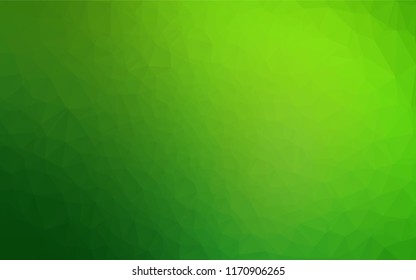 Light Green vector abstract mosaic pattern. Triangular geometric sample with gradient.  The completely new template can be used for your brand book.