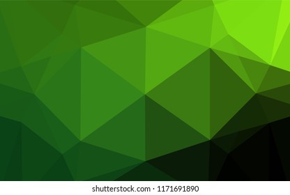 Light Green vector abstract mosaic pattern. Creative geometric illustration in Origami style with gradient. The completely new template can be used for your brand book.