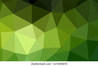 Light Green vector abstract mosaic background. Modern abstract illustration with triangles. Best triangular design for your business.