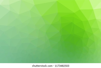 Light Green vector abstract mosaic background. A sample with polygonal shapes. Triangular pattern for your business design.