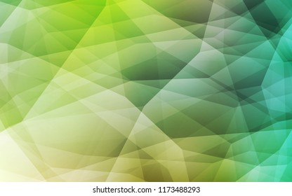 Light Green vector abstract mosaic backdrop. Colorful illustration in abstract style with triangles. A new texture for your web site.