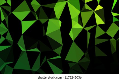 Light Green vector abstract mosaic pattern. Brand new colored illustration in blurry style with gradient. The polygonal design can be used for your web site.