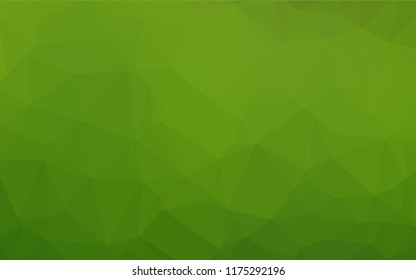 Light Green vector abstract mosaic backdrop. Creative geometric illustration in Origami style with gradient. The elegant pattern can be used as part of a brand book.