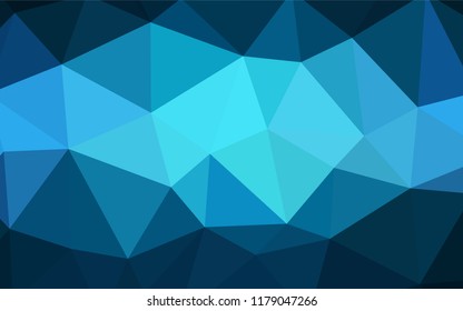 Light Green vector abstract mosaic pattern. A sample with polygonal shapes. Triangular pattern for your design.