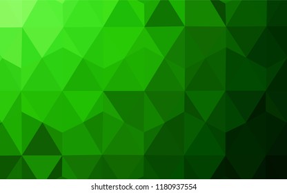 Light Green vector abstract mosaic pattern. Elegant bright polygonal illustration with gradient. Template for cell phone's backgrounds.
