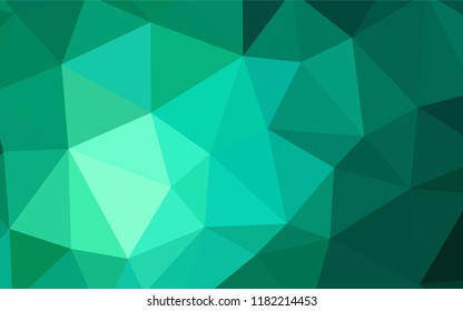 Light Green vector abstract mosaic pattern. A completely new color illustration in a polygonal style. New template for your brand book.