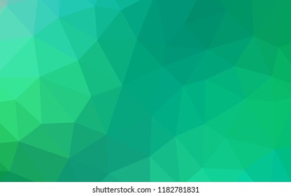 Light Green vector abstract mosaic pattern. Polygonal abstract illustration with gradient. Brand new design for your business.