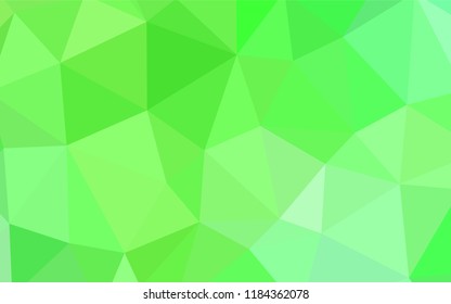 Light Green vector abstract mosaic background. Elegant bright polygonal illustration with gradient. Brand new design for your business.