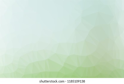 Light Green vector abstract mosaic backdrop. Creative illustration in halftone style with gradient. A new texture for your design.