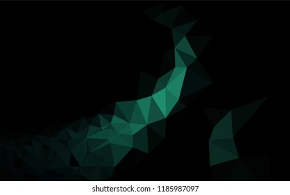 Light Green vector abstract mosaic backdrop. Shining illustration, which consist of triangles. The elegant pattern can be used as part of a brand book.