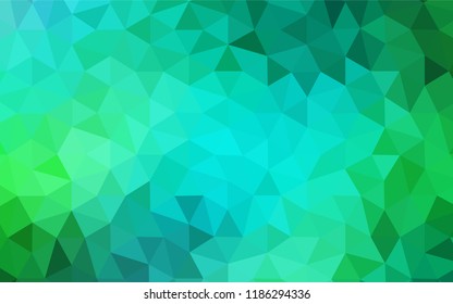 Light Green vector abstract mosaic background. A sample with polygonal shapes. A completely new design for your leaflet.