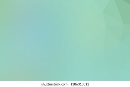 Light Green vector abstract mosaic pattern. Geometric illustration in Origami style with gradient.  The elegant pattern can be used as part of a brand book.