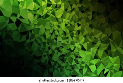 Light Green vector abstract mosaic pattern. A sample with polygonal shapes. The polygonal design can be used for your web site.