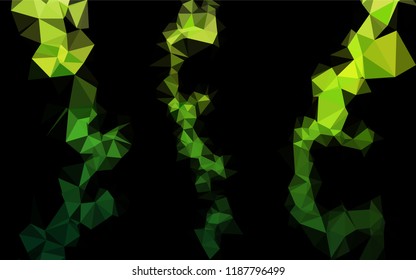 Light Green vector abstract mosaic pattern. Colorful abstract illustration with gradient. The polygonal design can be used for your web site.