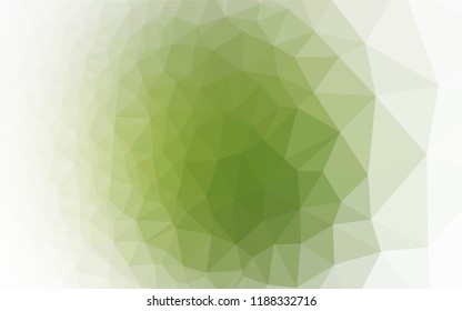 Light Green vector abstract mosaic pattern. A sample with polygonal shapes. The completely new template can be used for your brand book.