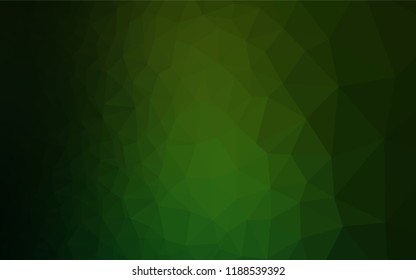 Light Green vector abstract mosaic backdrop. Colorful illustration in abstract style with gradient. Triangular pattern for your business design.