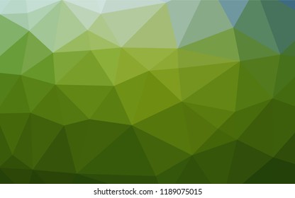 Light Green vector abstract mosaic backdrop. Shining illustration, which consist of triangles. A completely new design for your business.