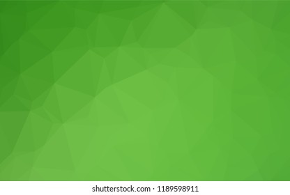 Light Green vector abstract mosaic background. Triangular geometric sample with gradient.  Brand new style for your business design.