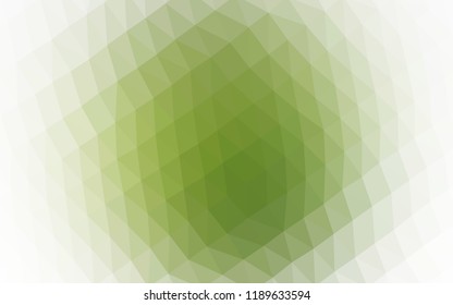 Light Green vector abstract mosaic backdrop. An elegant bright illustration with gradient. The best triangular design for your business.