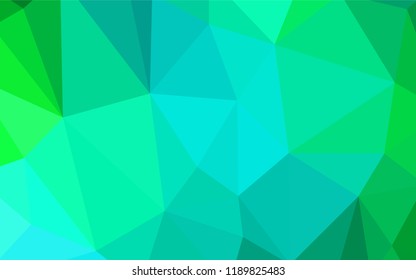 Light Green vector abstract mosaic backdrop. Colorful abstract illustration with triangles. Brand new design for your business.