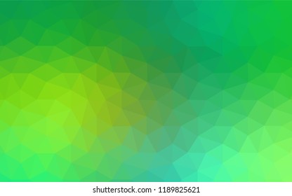 Light Green vector abstract mosaic pattern. Geometric illustration in Origami style with gradient.  A new texture for your web site.