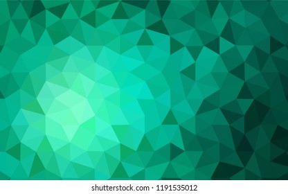 Light Green vector abstract mosaic backdrop. Geometric illustration in Origami style with gradient.  Textured pattern for your backgrounds.