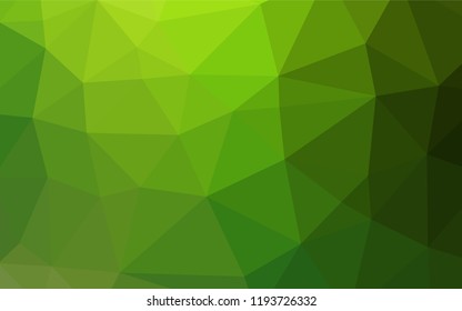 Light Green vector abstract mosaic background. Shining illustration, which consist of triangles. A completely new template for your business design.