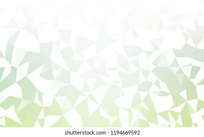Light Green vector abstract mosaic pattern. A sample with polygonal shapes. A completely new design for your leaflet.