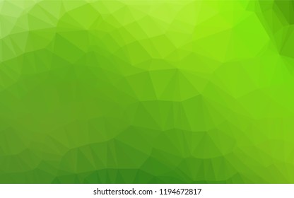 Light Green vector abstract mosaic pattern. A vague abstract illustration with gradient. The best triangular design for your business.