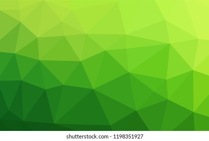 Light Green vector abstract mosaic backdrop. A sample with polygonal shapes. The elegant pattern can be used as part of a brand book.