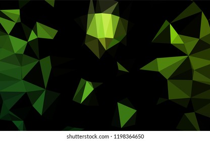 Light Green vector abstract mosaic background. Shining illustration, which consist of triangles. The elegant pattern can be used as part of a brand book.