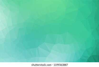 Light Green vector abstract mosaic pattern. A sample with polygonal shapes. The best triangular design for your business.