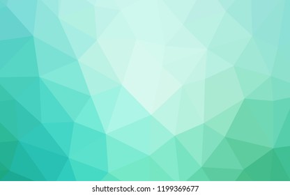 Light Green vector abstract mosaic backdrop. Colorful abstract illustration with triangles. Template for cell phone's backgrounds.