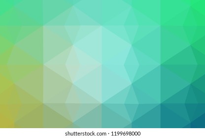 Light Green vector abstract mosaic background. Creative geometric illustration in Origami style with gradient. A completely new design for your leaflet.