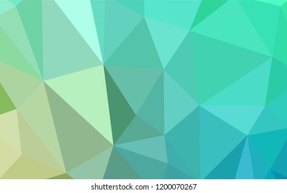 Light Green vector abstract mosaic pattern. Elegant bright polygonal illustration with gradient. Polygonal design for your web site.