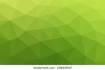 Light Green vector abstract mosaic backdrop. Creative geometric illustration in Origami style with gradient. A completely new template for your business design.