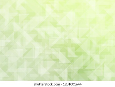Light Green vector abstract mosaic background. Triangular geometric sample with gradient.  The polygonal design can be used for your web site.