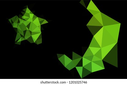 Light Green vector abstract mosaic pattern. A sample with polygonal shapes. Triangular pattern for your business design.