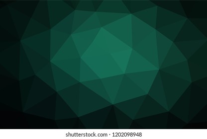 Light Green vector abstract mosaic pattern. Geometric illustration in Origami style with gradient.  A completely new design for your business.