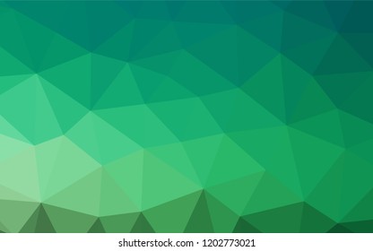 Light Green vector abstract mosaic backdrop. Colorful abstract illustration with gradient. The elegant pattern can be used as part of a brand book.