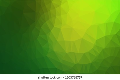 Light Green vector abstract mosaic background. Shining illustration, which consist of triangles. A completely new design for your business.