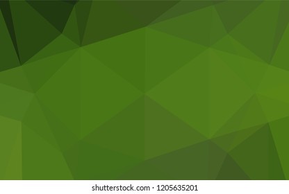 Light Green vector abstract mosaic background. Shining colored illustration in a Brand new style. Triangular pattern for your business design.