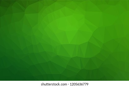 Light Green vector abstract mosaic pattern. Shining colored illustration in a Brand new style. The best triangular design for your business.