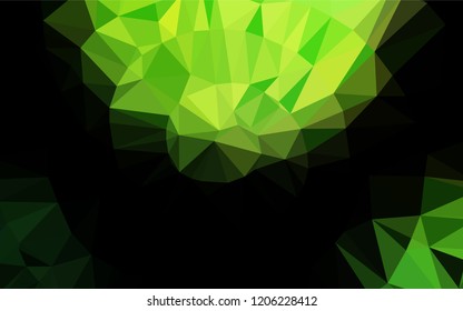Light Green vector abstract mosaic pattern. Creative geometric illustration in Origami style with gradient. The elegant pattern can be used as part of a brand book.