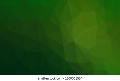 Light Green vector abstract mosaic pattern. A completely new color illustration in a vague style. The best triangular design for your business.