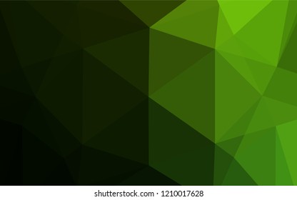 Light Green vector abstract mosaic backdrop. Geometric illustration in Origami style with gradient.  The elegant pattern can be used as part of a brand book.