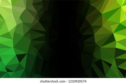 Light Green vector abstract mosaic backdrop. Creative geometric illustration in Origami style with gradient. A completely new template for your business design.