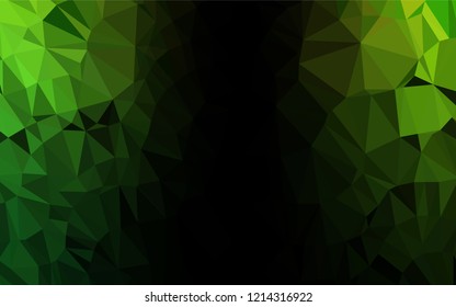 Light Green vector abstract mosaic backdrop. Shining illustration, which consist of triangles. The polygonal design can be used for your web site.