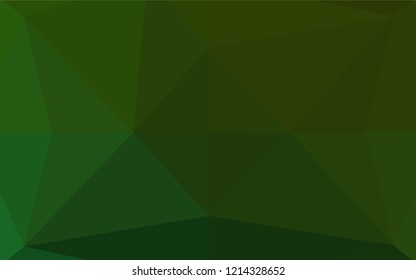 Light Green vector abstract mosaic backdrop. Creative illustration in halftone style with gradient. The best triangular design for your business.